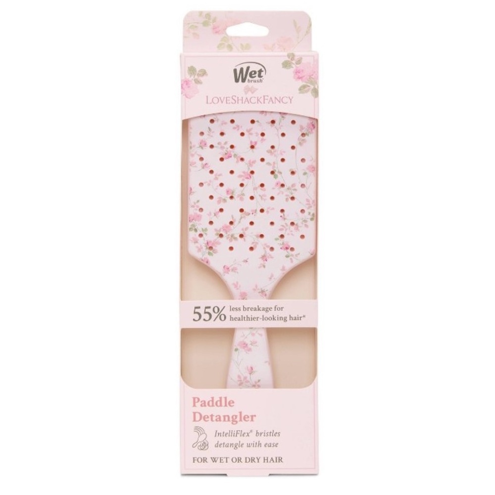 LoveShackFancy Paddle Detangler - Pink Floral